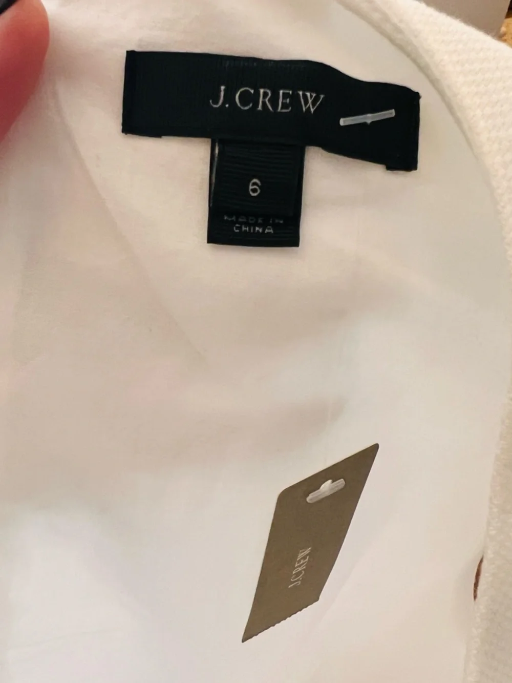 J.Crew A4090 White Eyelet Dress Size 6 NWT Lace Trim Sleeveless - Picture 9 of 10